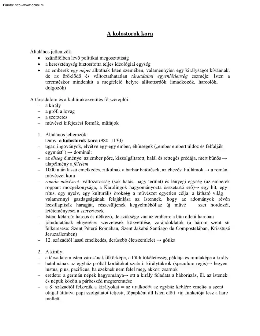 Farkas Mária - A kolostorok kora