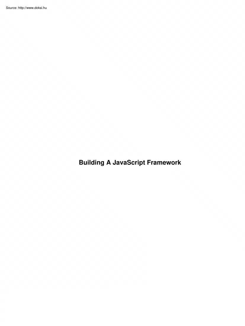 Building a JavaScript framework