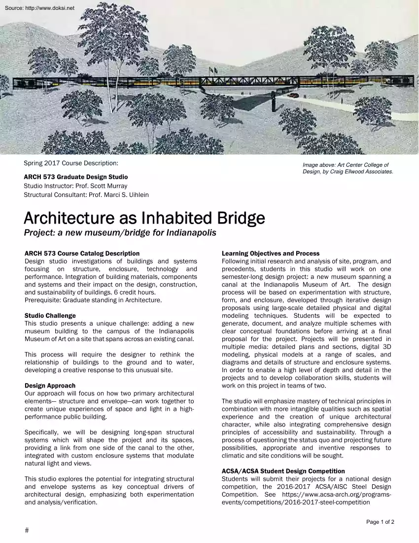 Architecture as Inhabited Bridge
