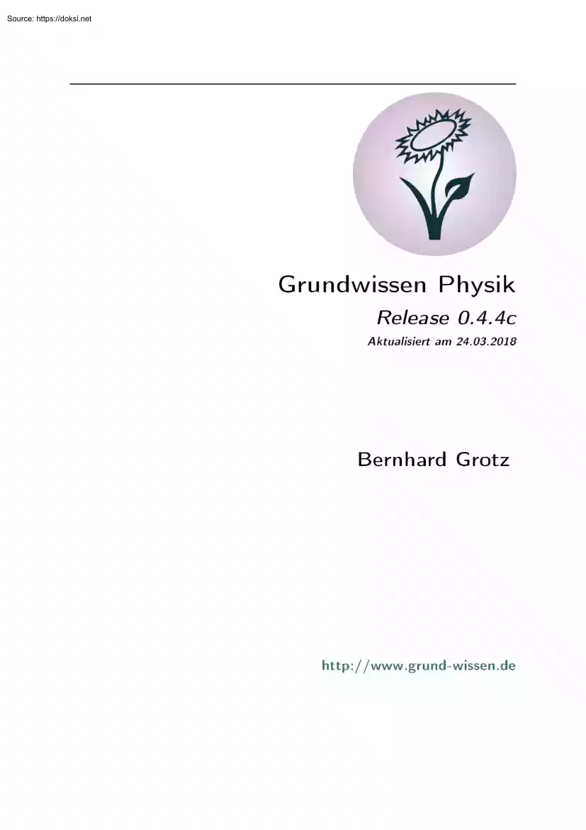 Bernhard Grotz - Grundwissen Physik 0.4.4c