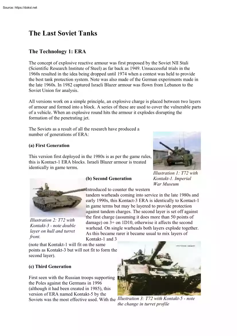 The Last Soviet Tanks