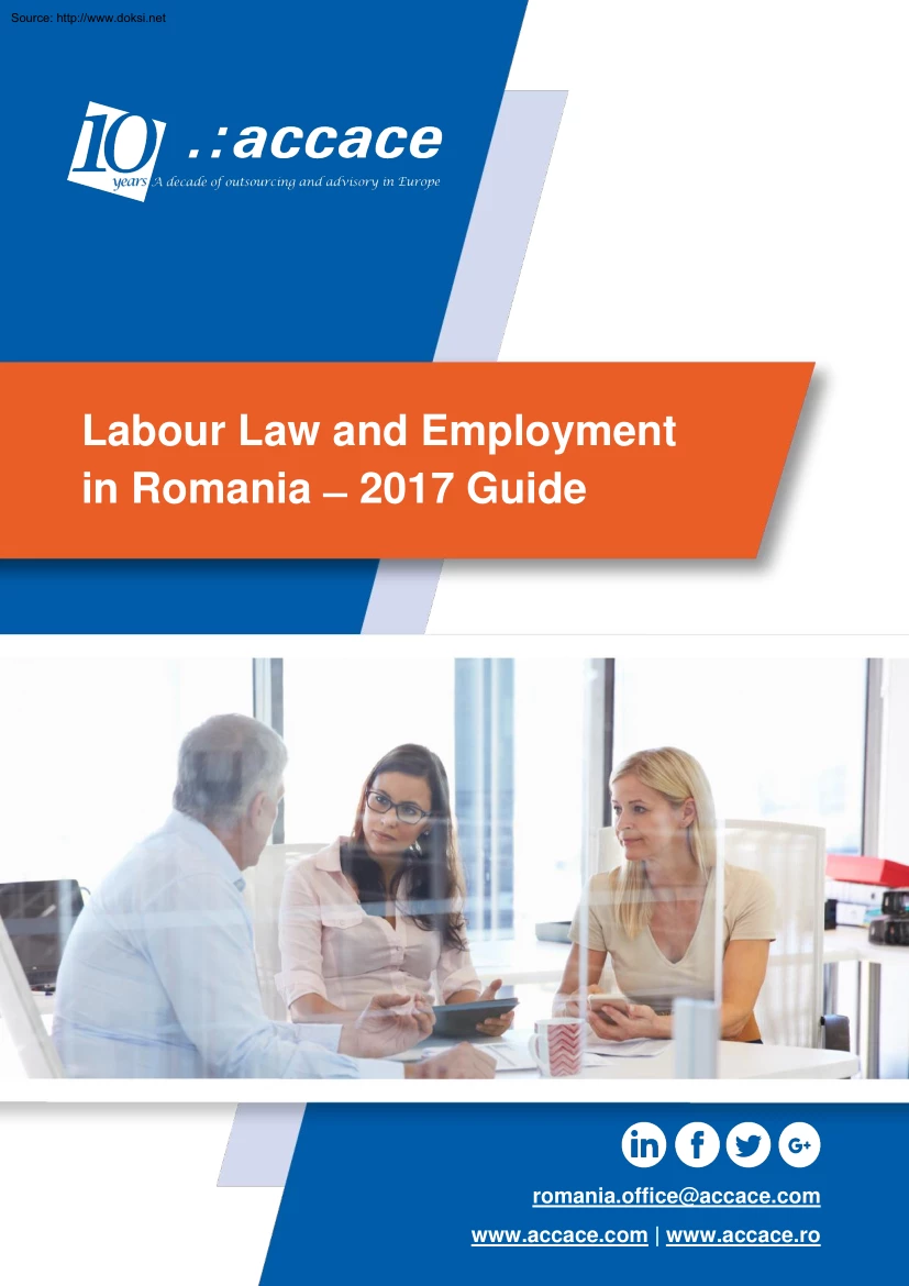 Labour Law and Employment in Romania 2017 Guide