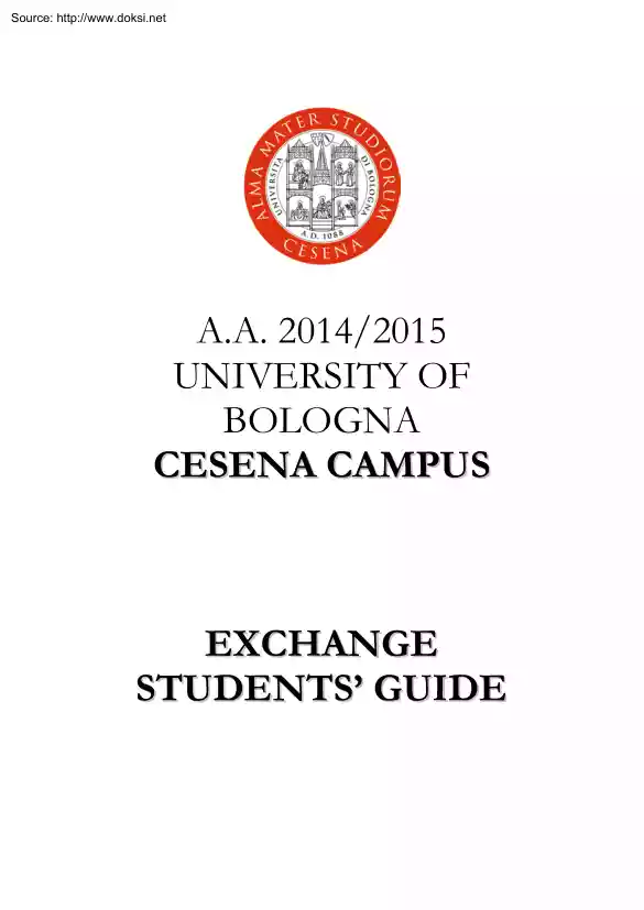 University of Bologna Cesena Campus, Exchange Students Guide