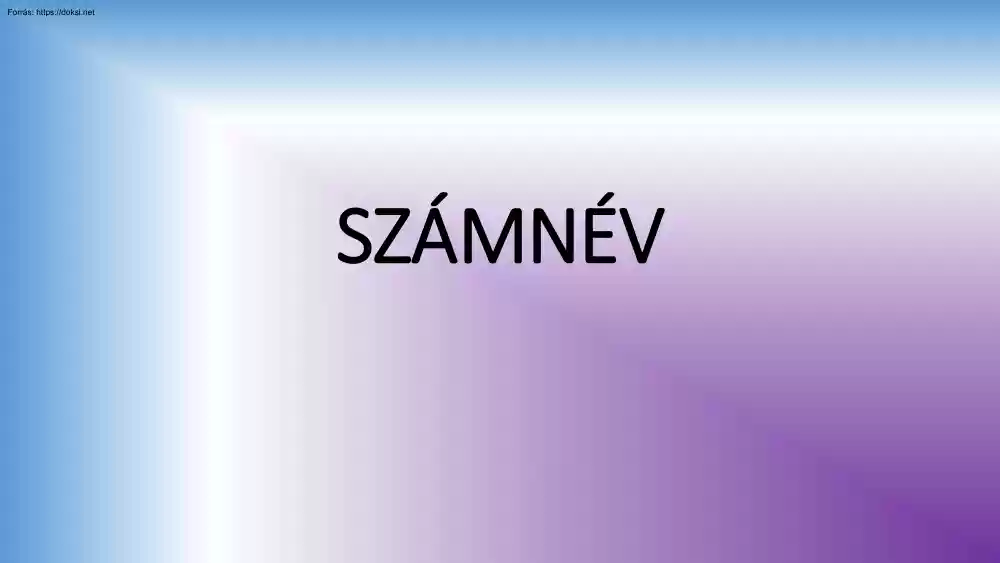 Sárdi Éva - Számnév