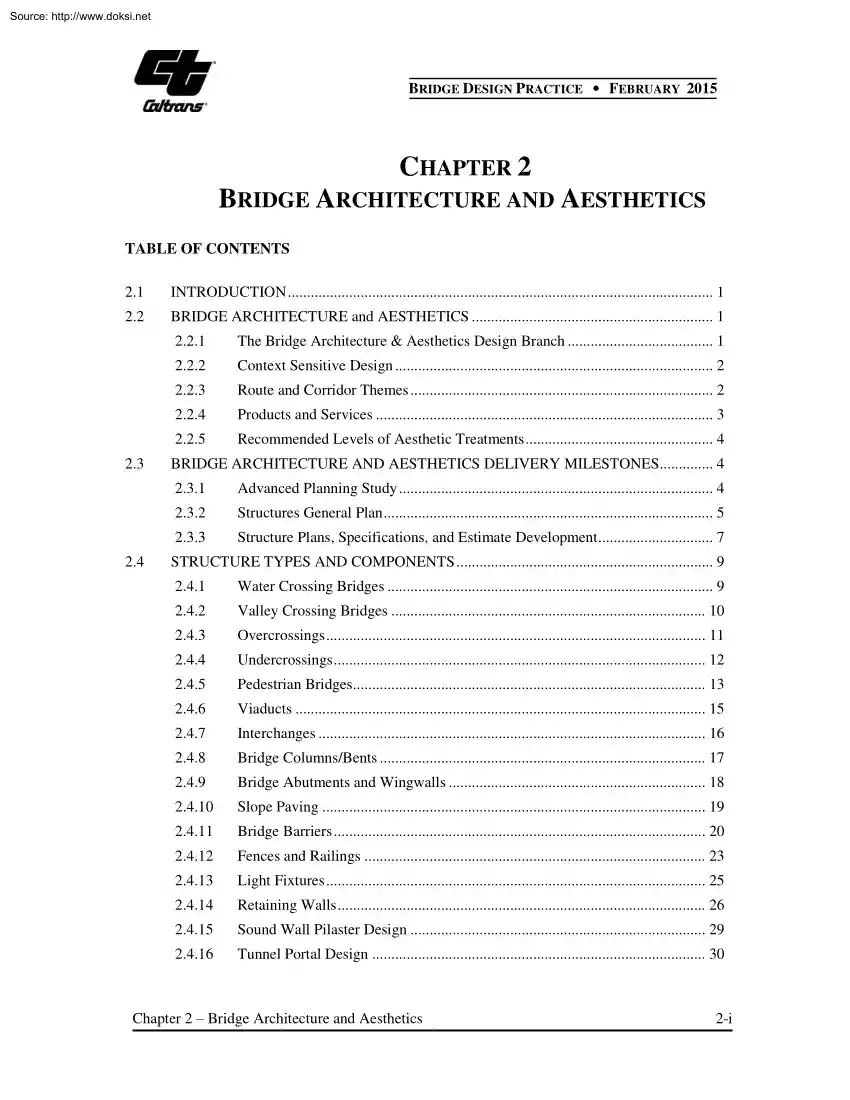 Bridge Architecture and Aesthetics