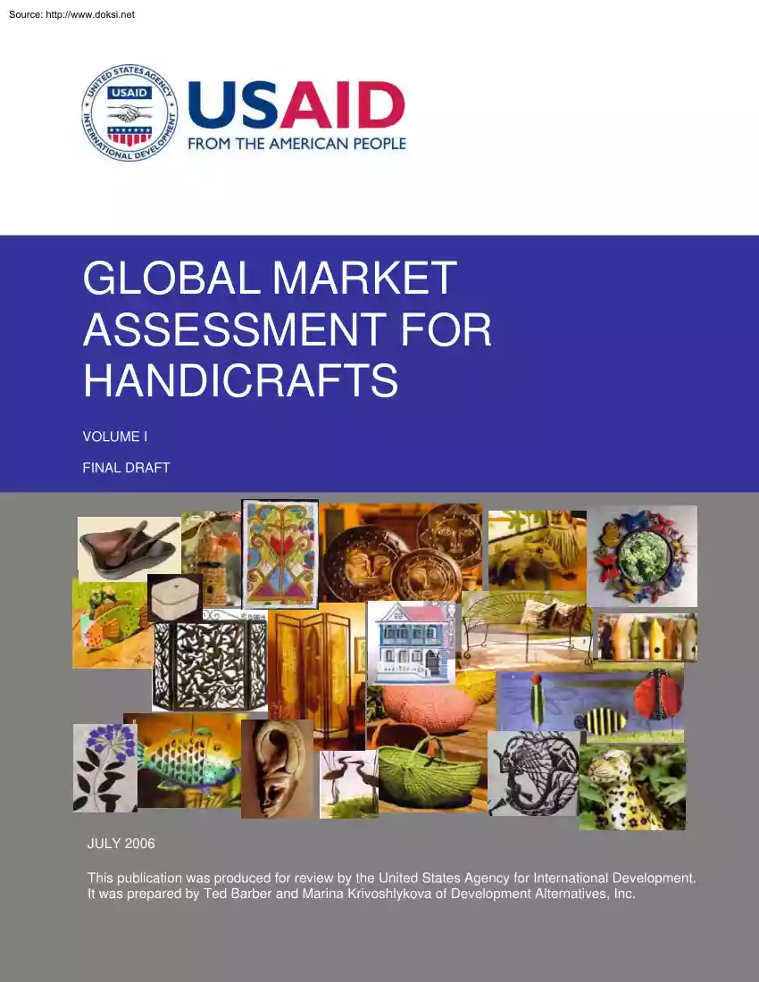 Global Market Assessment for Handicrafts