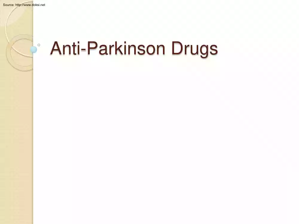 Anti-Parkinson Drugs