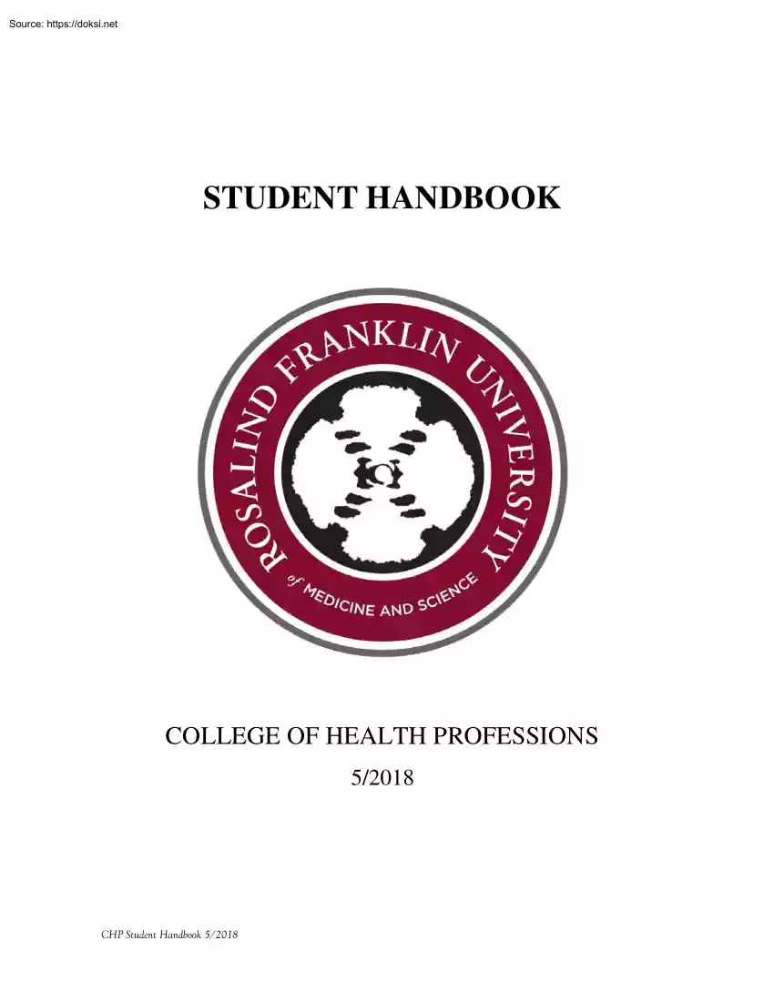 Rosalind Franklin University, Student Handbook
