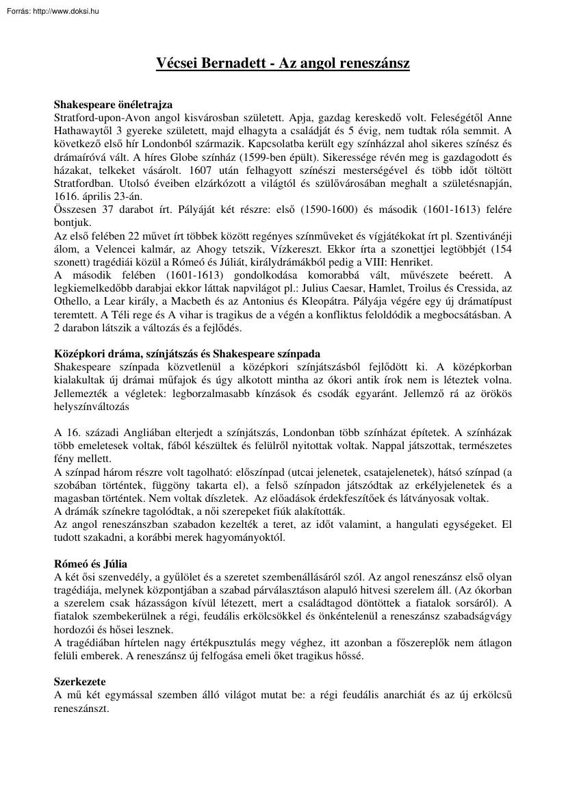 Vécsei Bernadett - Az angol reneszánsz