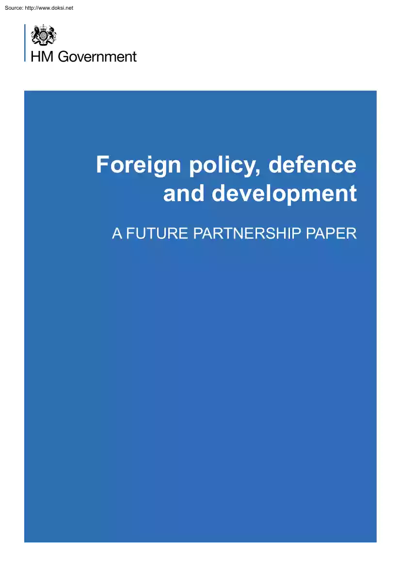 Foreign Policy, Defence and Development