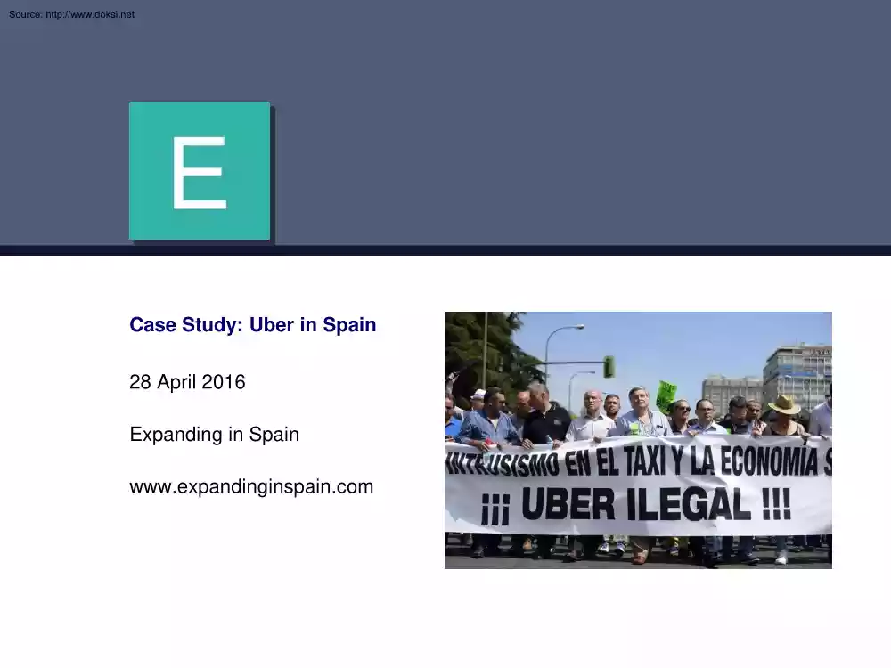 Case Study, Uber in Spain