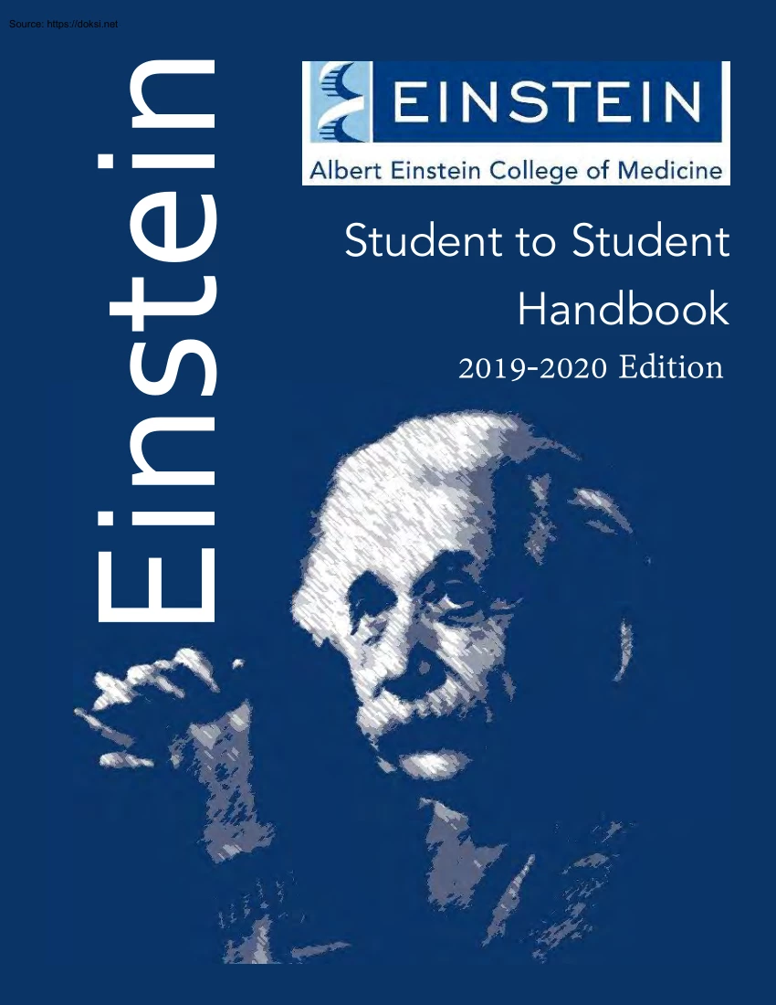 Student to Student Handbook, Albert Einstein College of Medicine