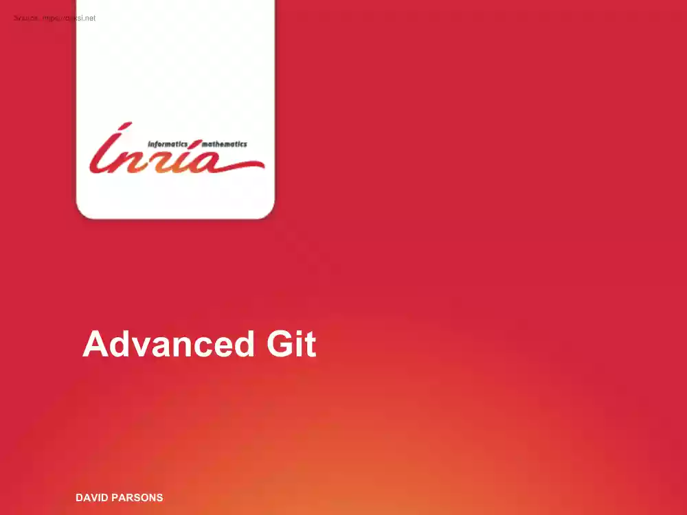 David Parsons - Advanced Git