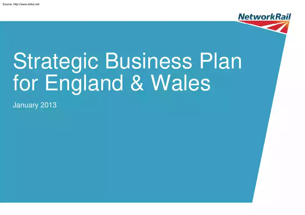 Strategic Business Plan for England and Wales