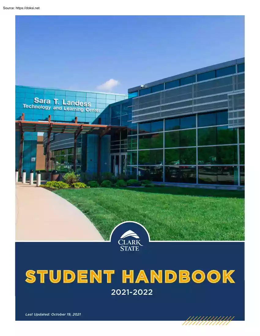 Clark State College, Student Handbook