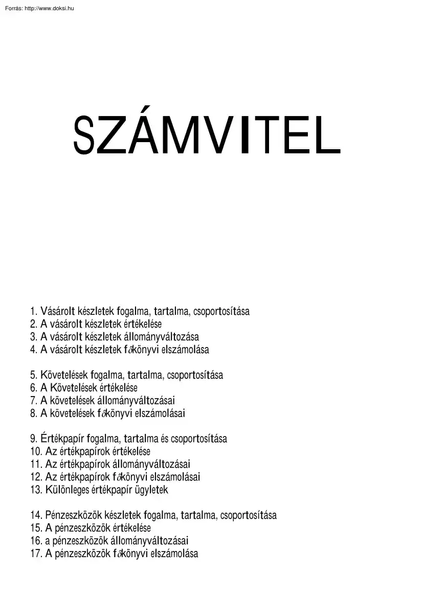 Számvitel, 2005