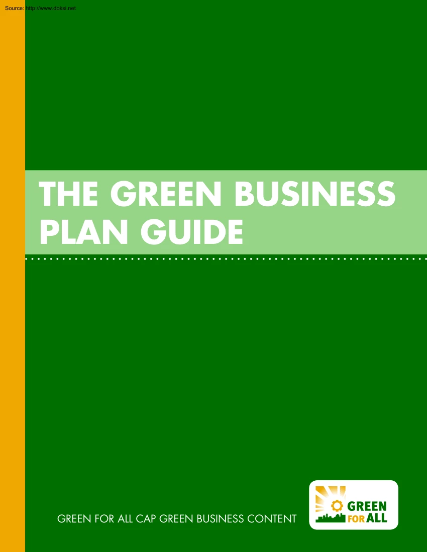 The Green Business Plan Guide