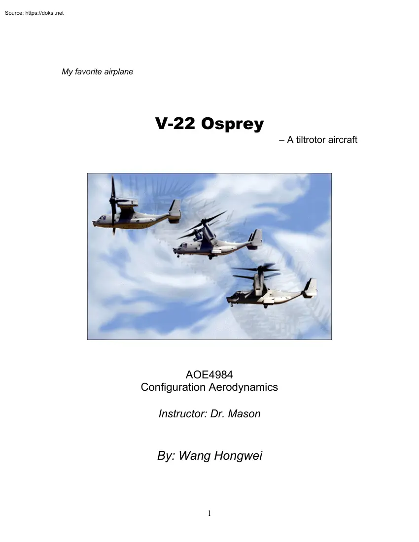 Wang Hongwei - V-22 Osprey
