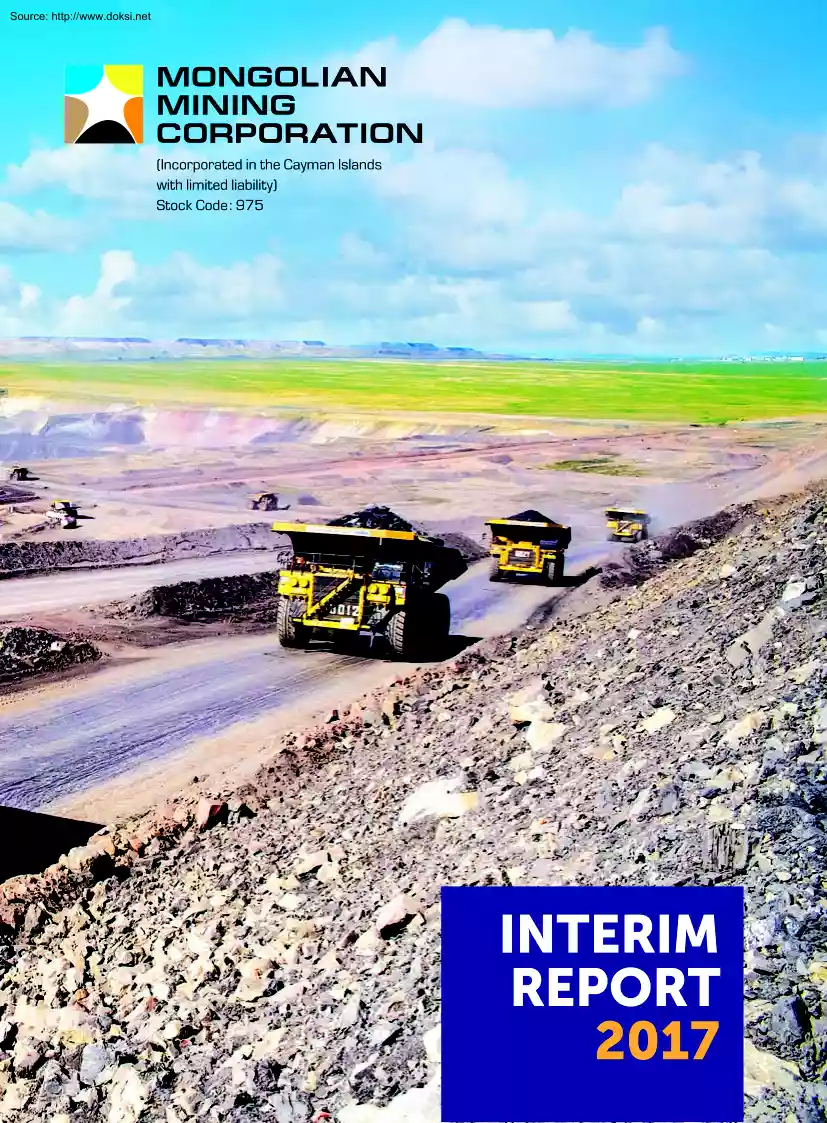 Mongolian Mining Corporation, Interim Report 2017