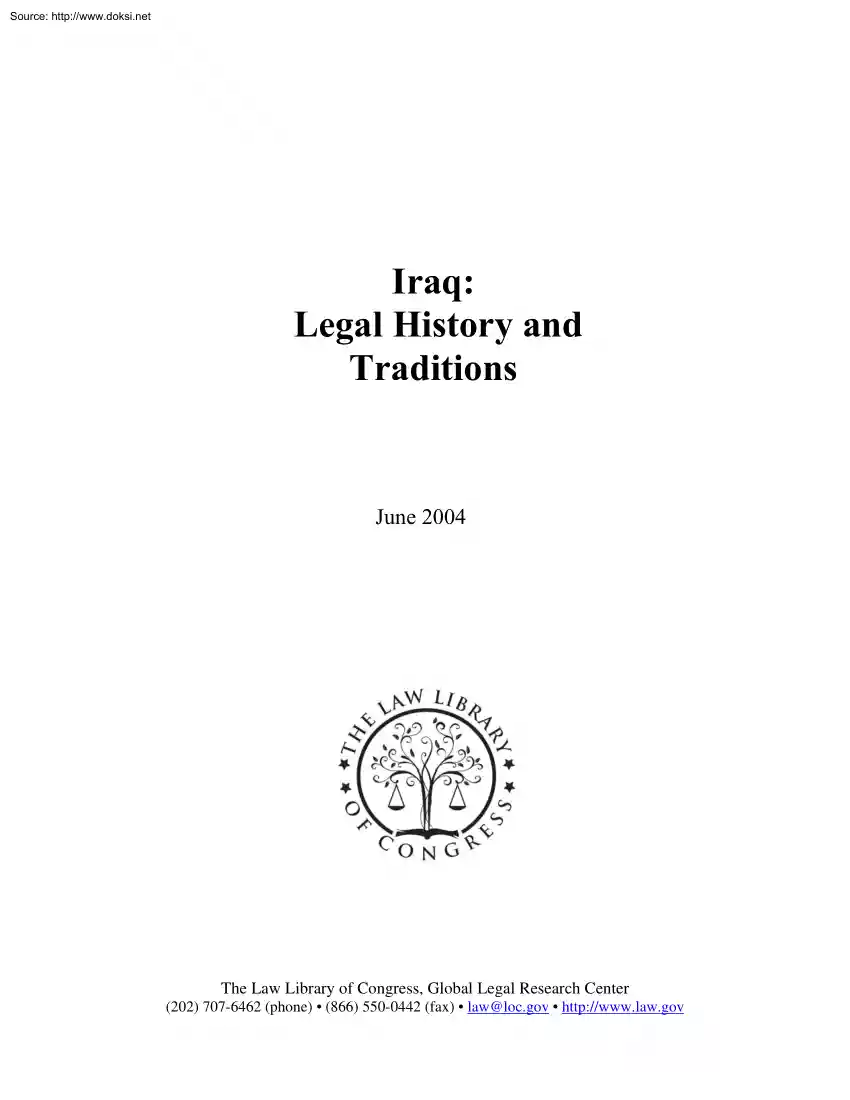 Iraq, Legal History and Traditions