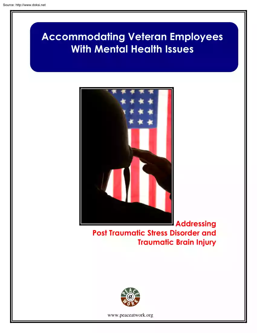 Accommodating Veteran Employees With Mental Health Issues