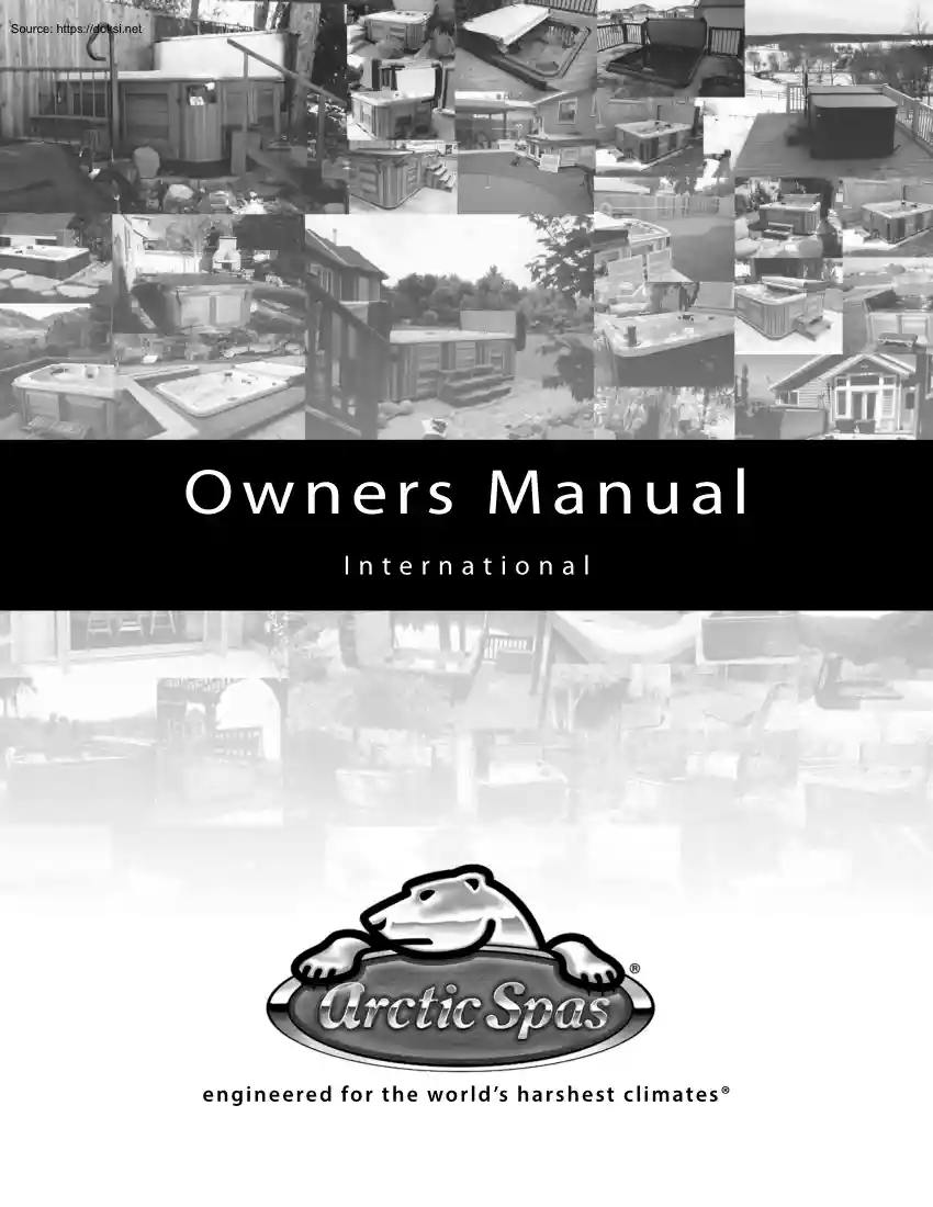 Artic Spas International Owners Manual