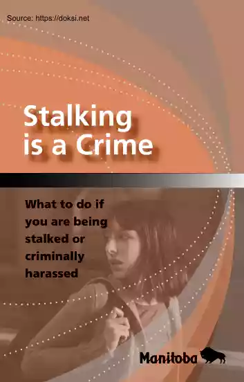 Stalking is a crime