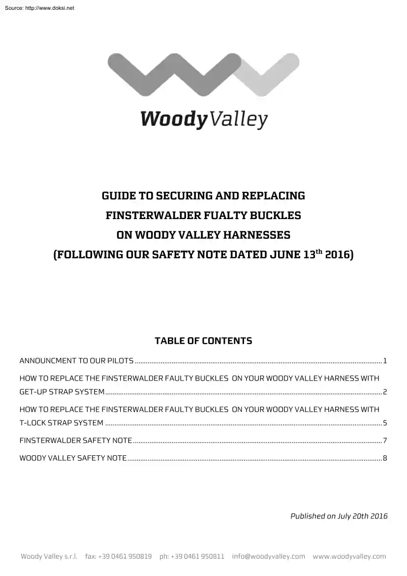 Guide to Securing and Replacing Finsterwalder Fualty Buckles on Woody Valley Harnesses