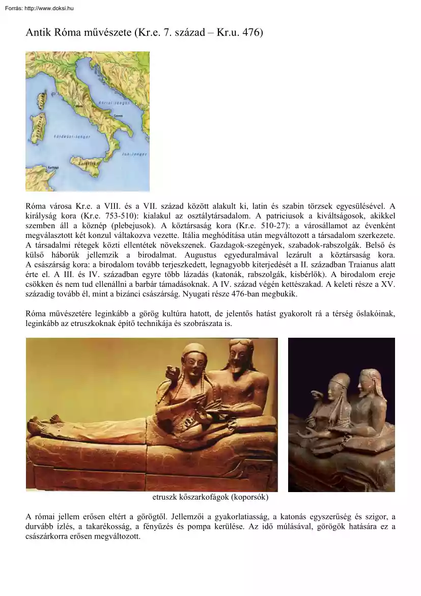 Antik Róma művészete (Kr.e. 7. század - Kr.u. 476)