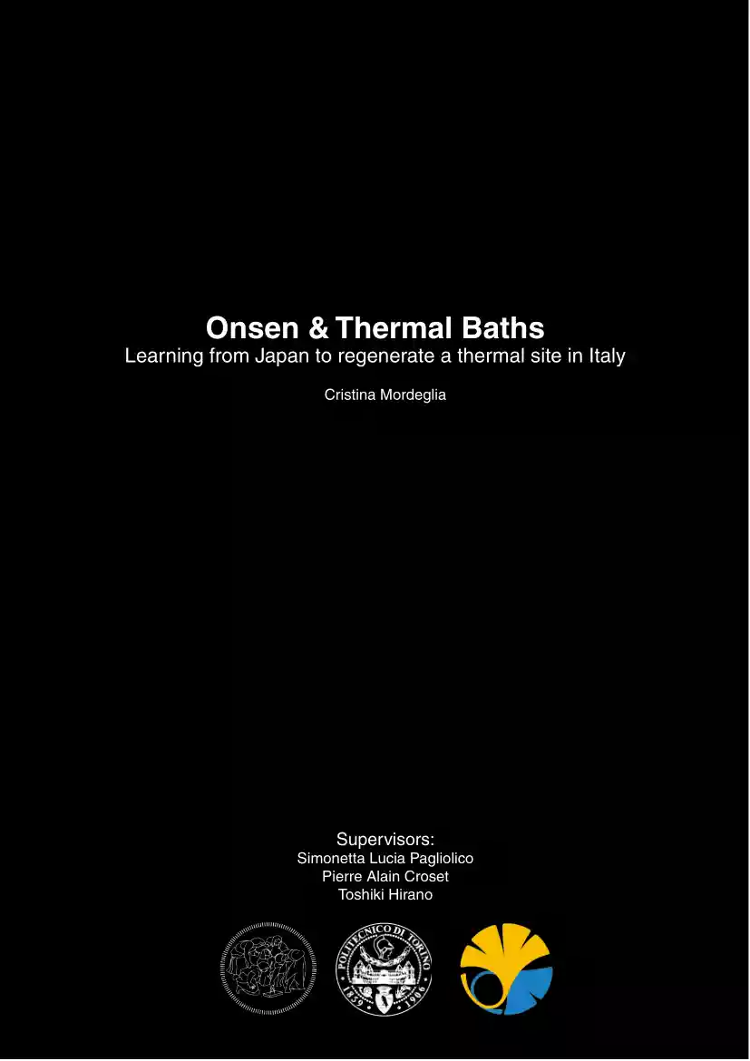 Onsen and Thermal Bath, Learning from Japan to Regenerate a Thermal Site in italy