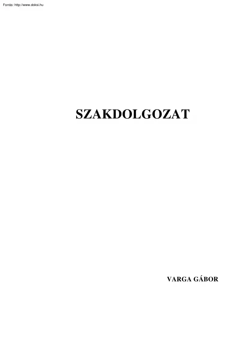 Varga Gábor - Bevezetés a pszichológiába