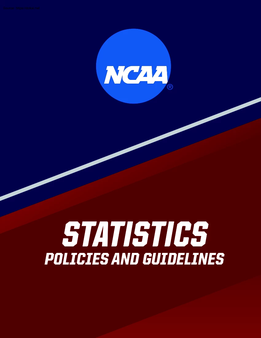 NCAA, Statistics Policies and Guidelines