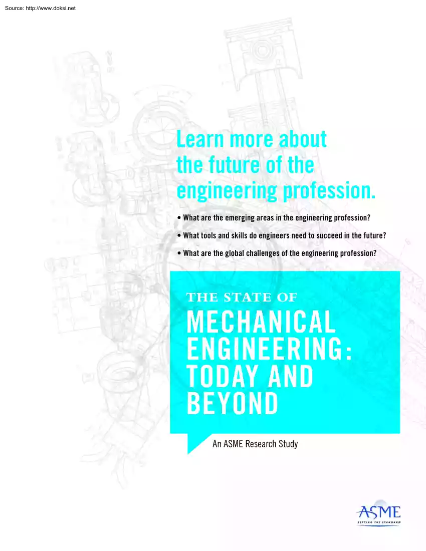 The State of Mechanical Engineering, Today and beyond