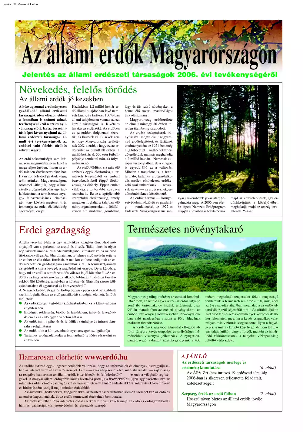 Az állami erdők Magyarországon