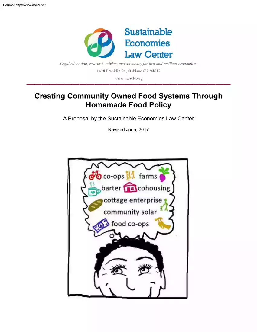 Creating Community Owned Food Systems Through Homemade Food Policy