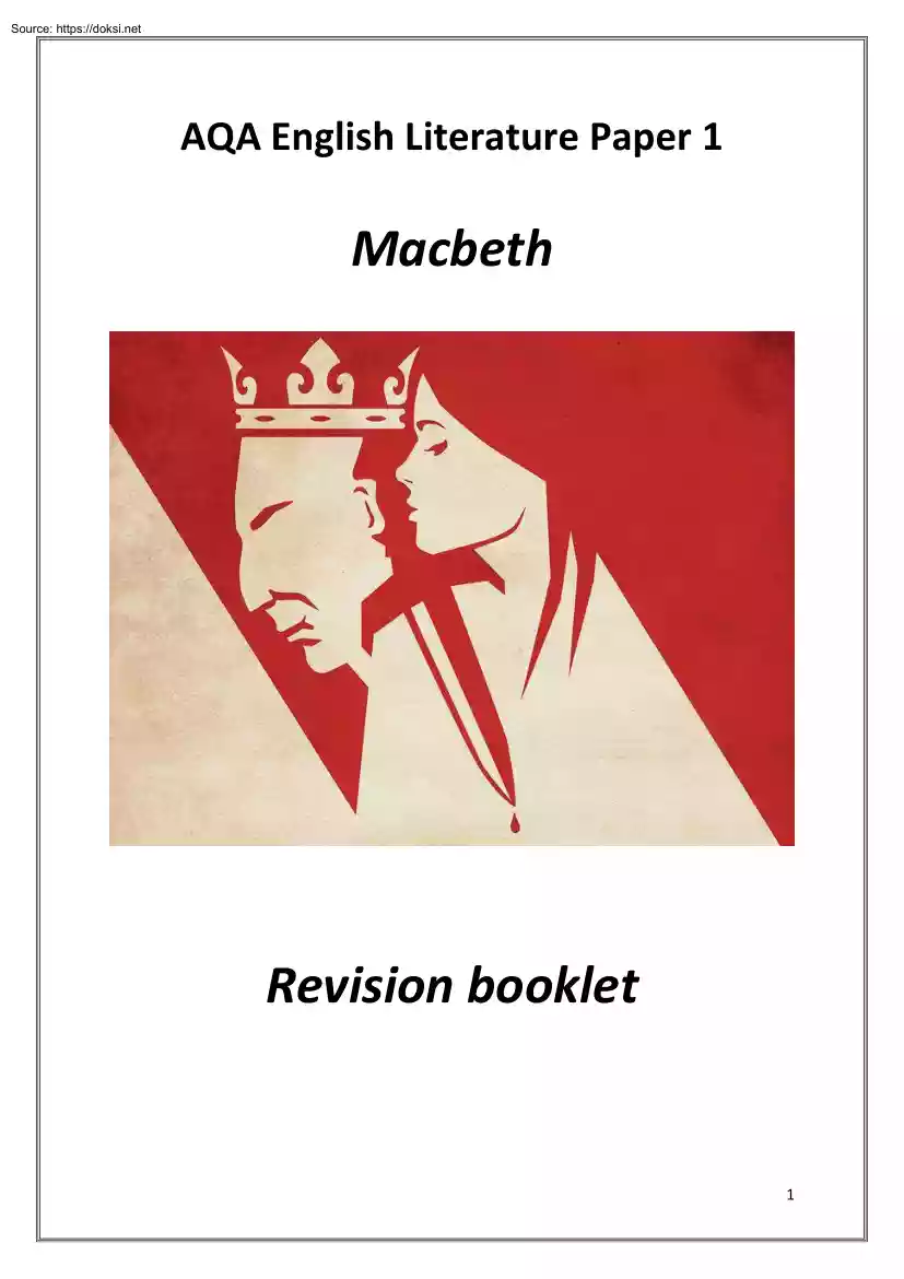 Macbeth, AQA English Literature Paper 1
