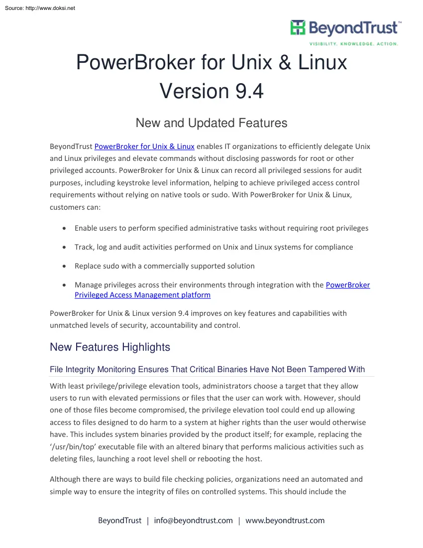 PowerBroker for Unix and Linux, Version 9.4