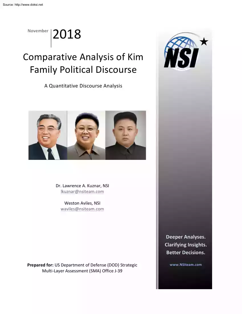 Comparative Analysis of Kim Family Political Discourse