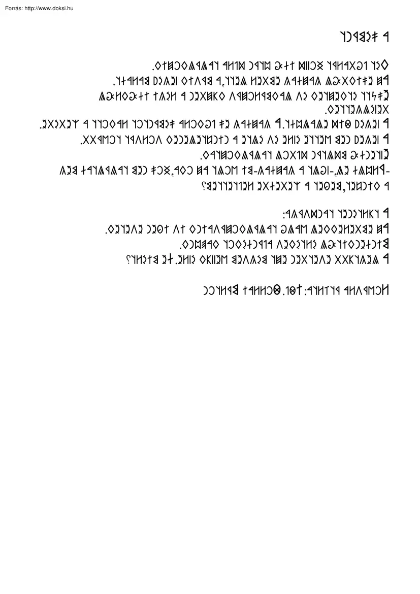 Tanmese a gyémántról, rovásírással