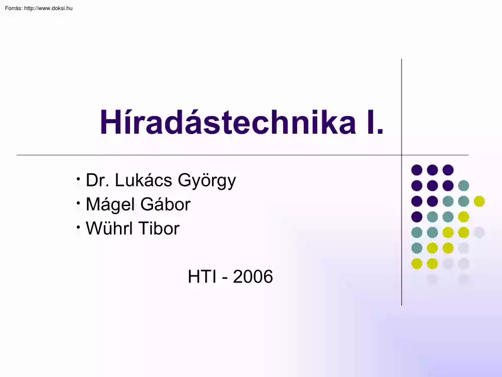 Híradástechnika I