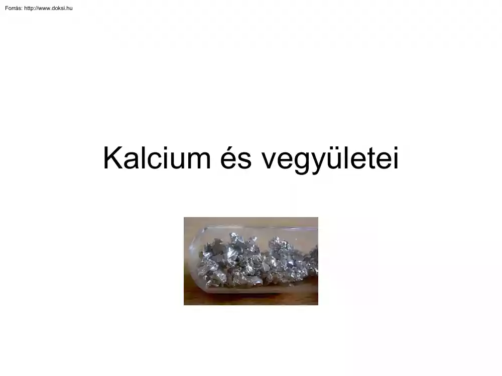 Kalcium és vegyületei