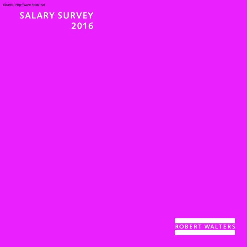 Salary Survey, 2016