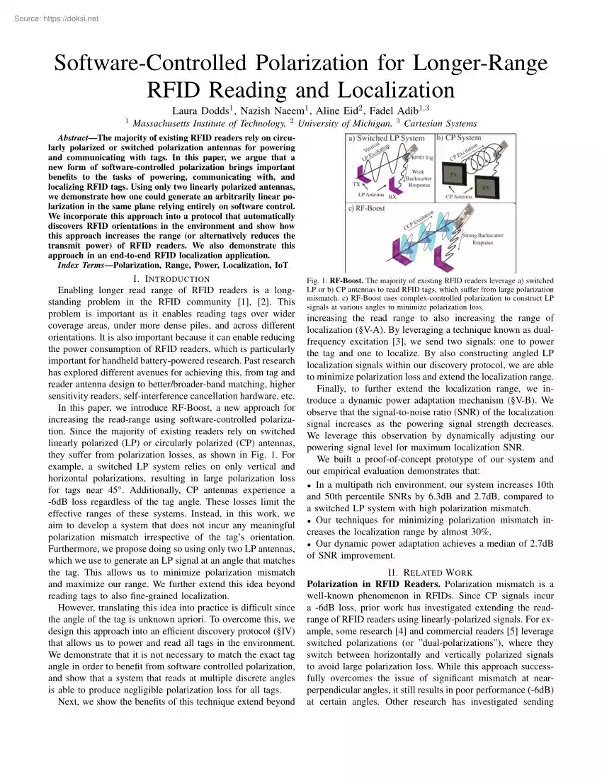 Software-Controlled Polarization for Longer-Range RFID Reading and Localization