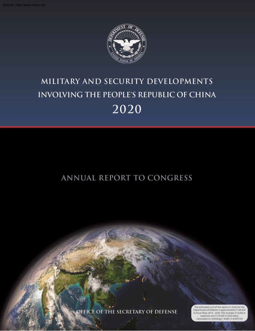 Military and Security Developments involving the Peoples Republic of China, 2020