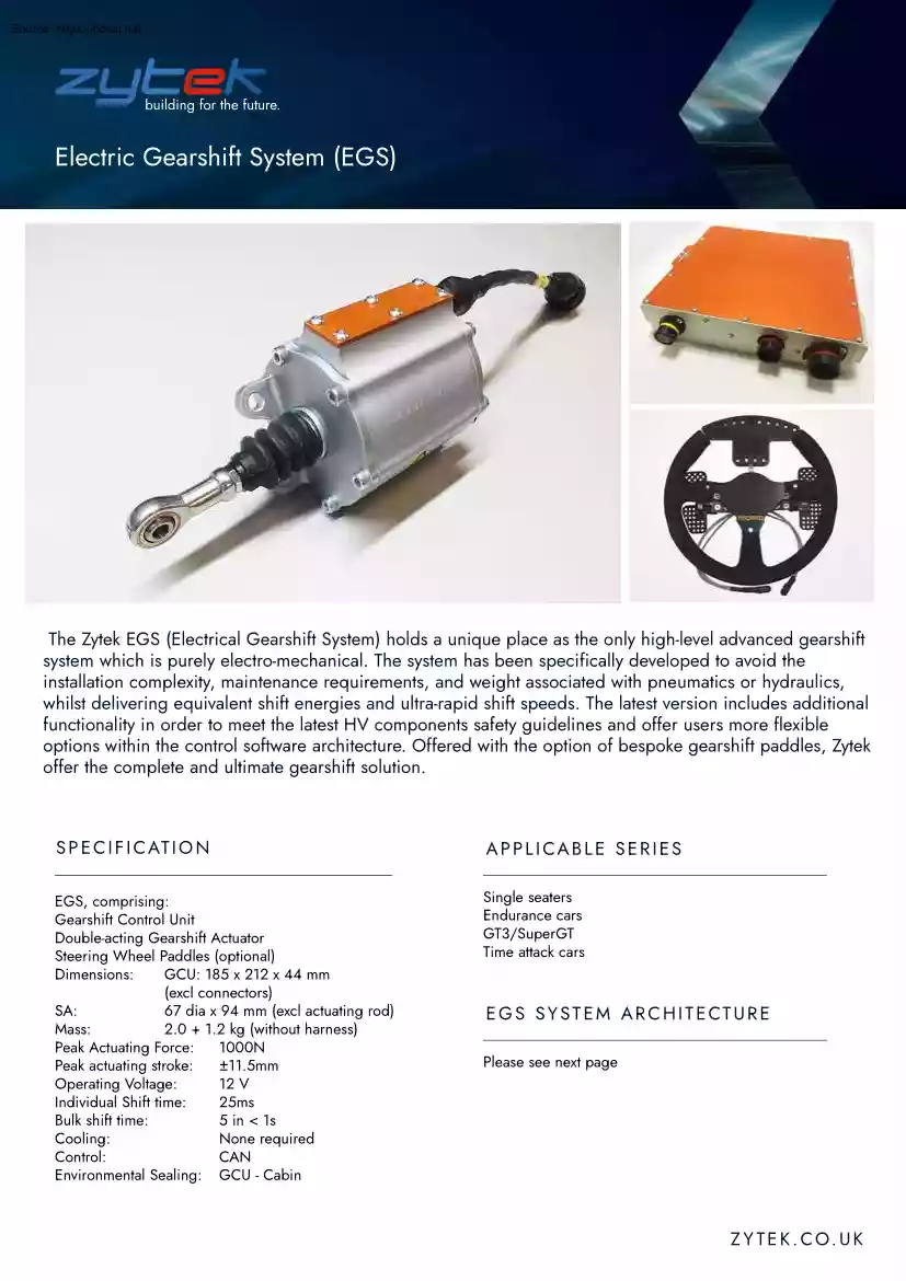 Electric Gearshift System, EGS