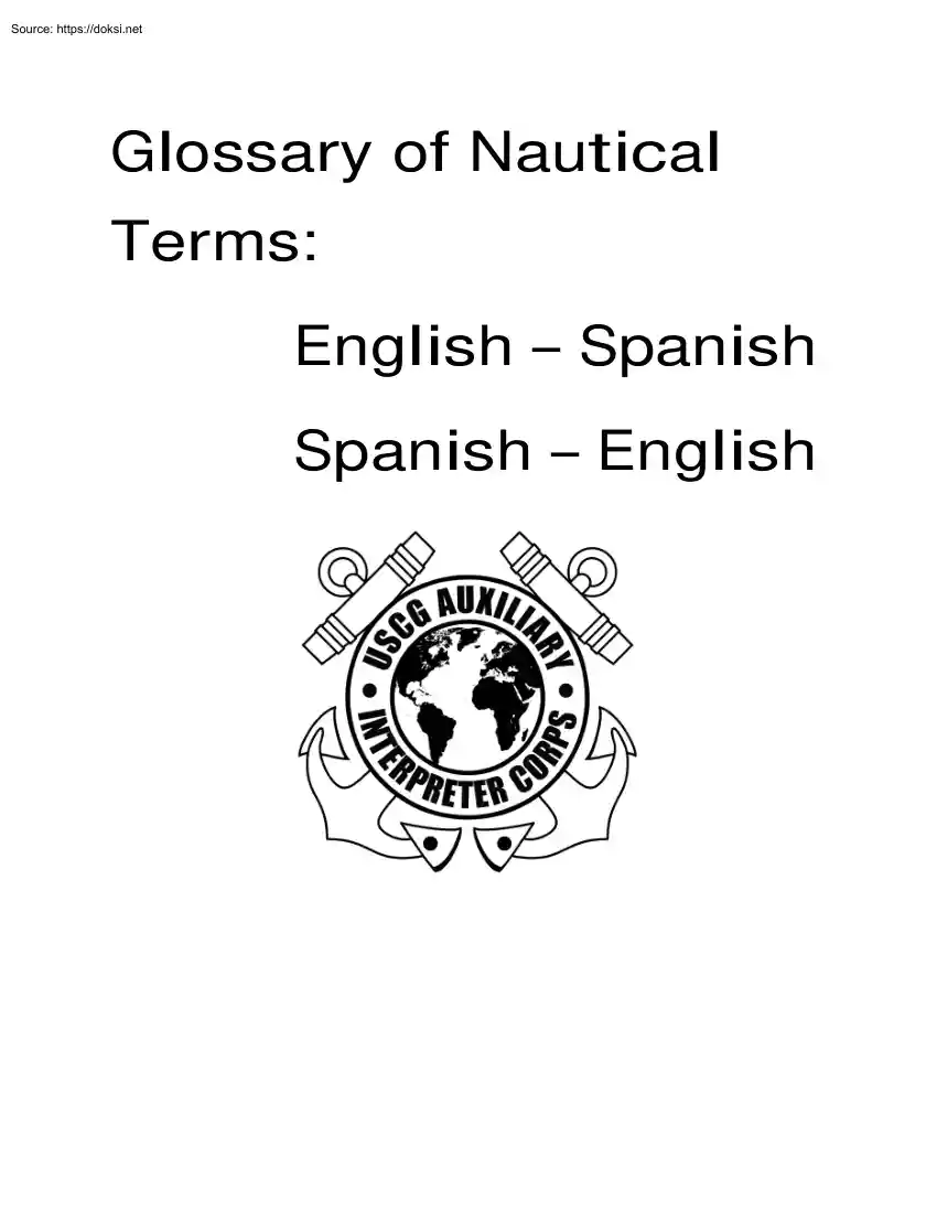 Glossary of Nautical, English-Spanish