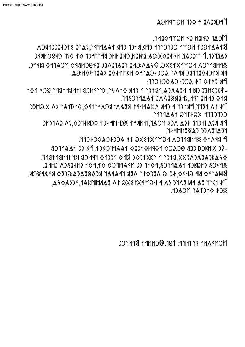 Tanmese a két rózsáról, rovásírással