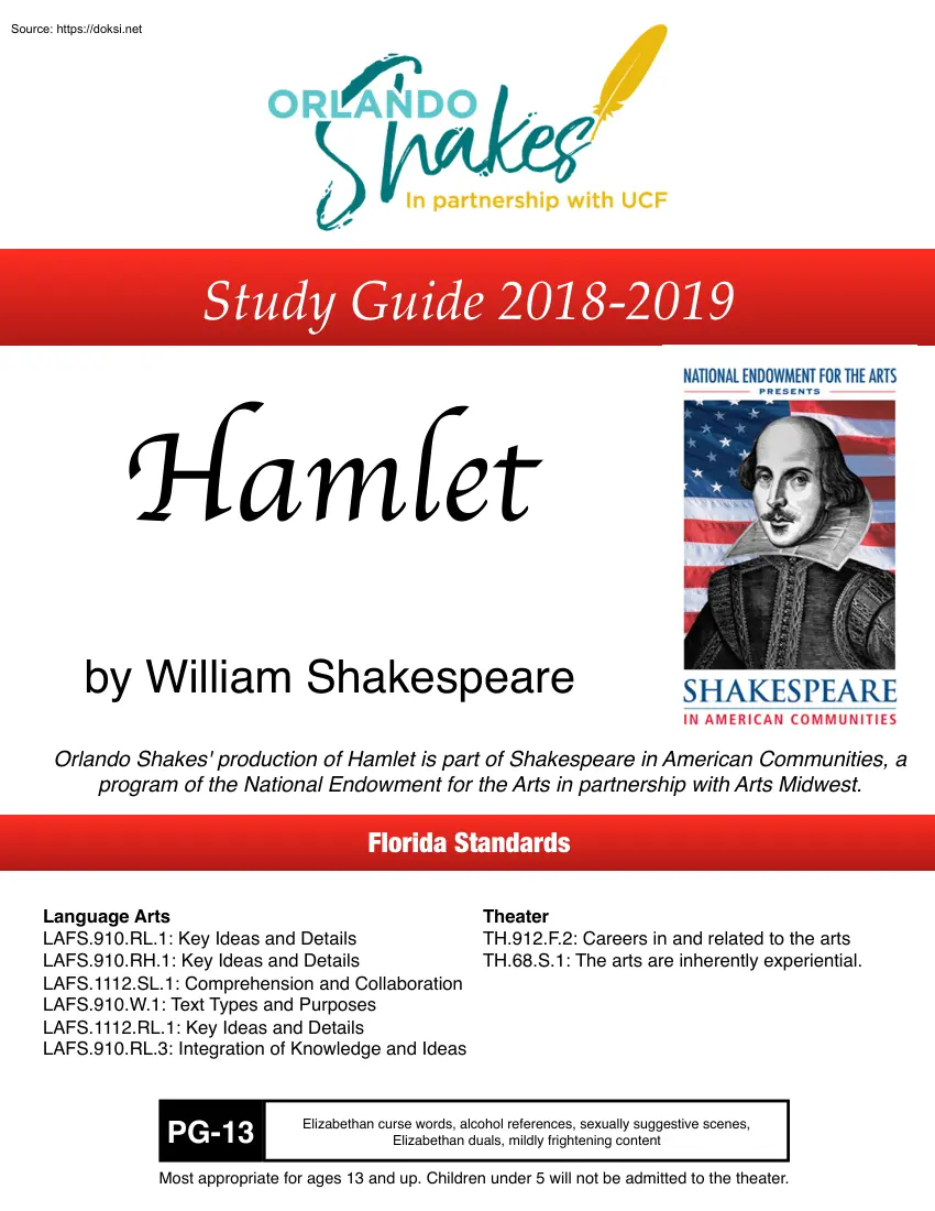 Hamlet by William Shakespeare, Study Guide 2