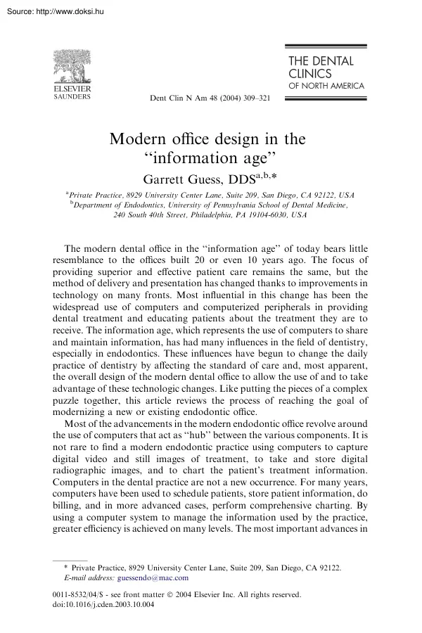 Garrett Guess - Modern office design in the information age