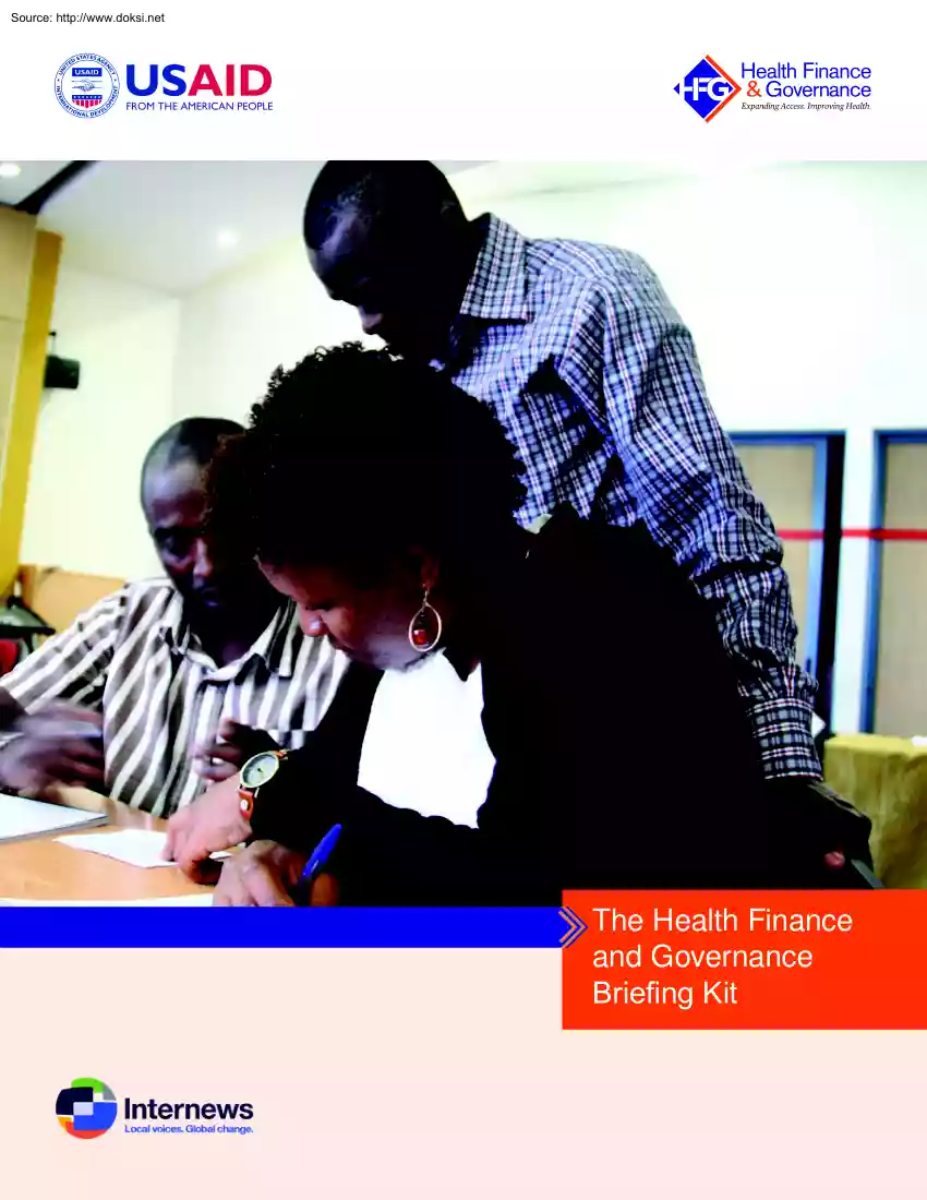The Health Finance and Governance Briefing Kit